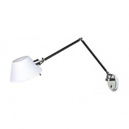 RENDL fali lámpa MONTANA fali lámpa fehér/fekete króm 230V LED E27 11W R13282 1