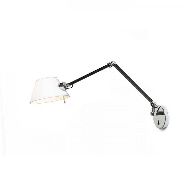 RENDL lámpara de pared MONTANA de pared blanco/negro cromo 230V LED E27 11W R13282 1