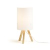 RENDL stolní lampa RUMBA stolní bílé PVC/dřevo 230V E14 11W R13286 3