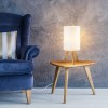 RENDL stolní lampa RUMBA stolní bílé PVC/dřevo 230V E14 11W R13286 2