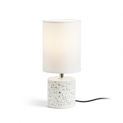 RENDL bordlampe CAMINO bordlampe med skærm hvid terazzo dekoration 230V E27 28W R13294 1