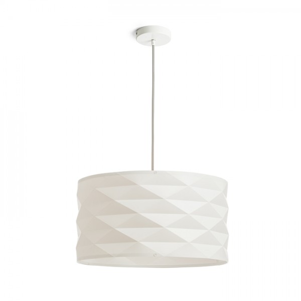 RENDL lampada a sospensione EZRA 40 a sospensione PVC bianco/grigio 230V LED E27 15W R13319 1
