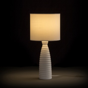 RENDL stolní lampa LAURA stolní bílá 230V E27 28W R13323 3