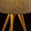 RENDL table lamp EL PASO table grey bamboo 230V LED E14 11W R13338 4
