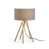 RENDL lámpara de mesa EL PASO lámpara de mesa gris bambú 230V LED E14 11W R13338 2