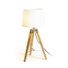 RENDL lampeskærme, tilbehør, baser, pendel sæt ALVIS bordlampebase bambus/krom 230V LED E27 11W R13339 4