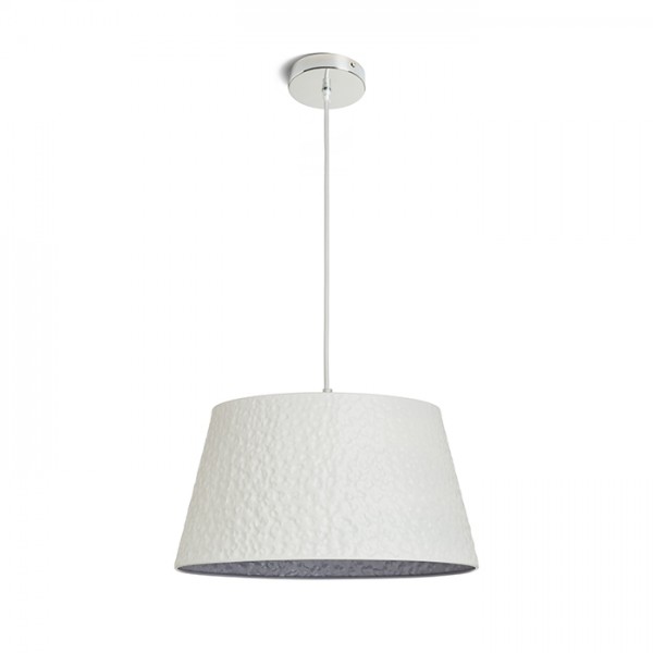 RENDL lámpara colgante BUCKY 40 colgante blanco/gris metal 230V LED E27 15W R13360 1