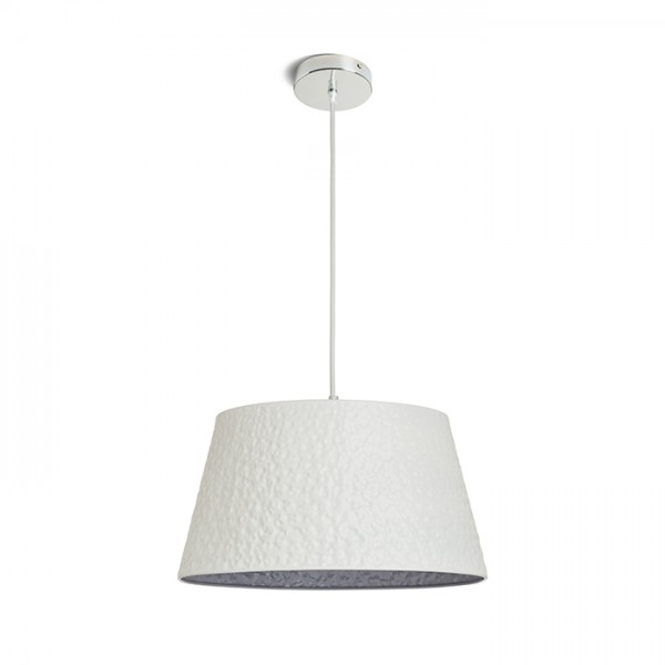 RENDL pendant lamp BUCKY 40 pendant white/grey metal 230V LED E27 15W R13360 1
