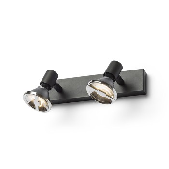 RENDL spotlight TRICA II seinävalaisin musta 230V GU10 2x25W R13374 3