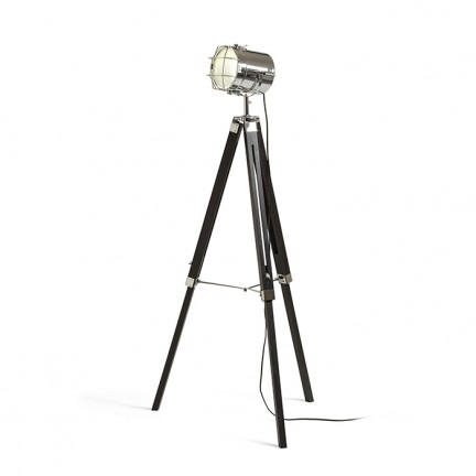 RENDL stojanová lampa NAUTIC stojanová černá chrom 230V LED E27 15W R13394 1