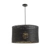 RENDL lámpara colgante FIATLUX 41/24 colgante negro bambú 230V LED E27 15W R13398 2