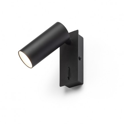 RENDL spotlight TAPIO I SQ seinävalaisin musta 230V LED 4.5W 3000K R13423 1