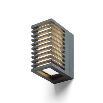RENDL ulkotilan valaisin CLAIRE RC seinä tummanharmaa valkoinen akryyli 230V LED 6W IP54 3000K R13563 3
