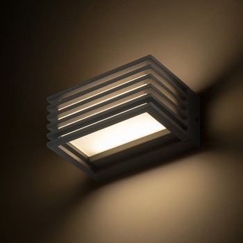 RENDL ulkotilan valaisin CLAIRE 14 seinä tummanharmaa valkoinen akryyli 230V LED 6W IP54 3000K R13564 4