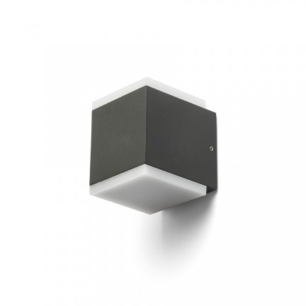 RENDL outdoor lamp TIRAS II wall anthracite grey frosted acrylic 230V LED 2x6W IP54 3000K R13569 1