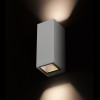 RENDL buiten lamp DESMOND II wandlamp zilvergrijs 230V GU10 2x35W IP44 R13610 3