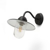 RENDL kültéri lámpa BEACON fali lámpa fekete strukturált üveg 230V LED E27 15W IP44 R13614 5