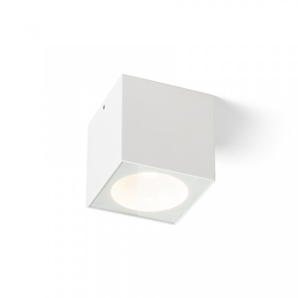 RENDL luminaria de exterior SENZA SQ techo blanco vidrio transparente 230V LED 6W IP65 3000K R13624 1