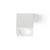 RENDL Vanjska svjetiljka SENZA SQ stropna bijela prozirno staklo 230V LED 6W IP65 3000K R13624 3