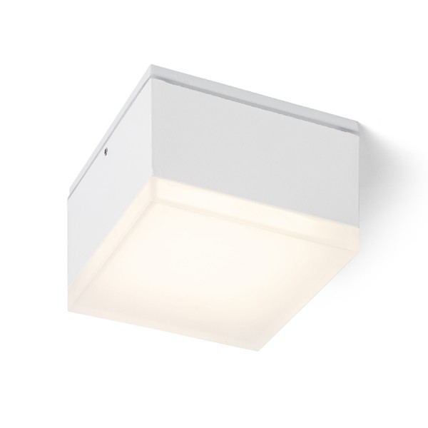 RENDL outdoor lamp ORIN SQ ceiling white satinated acrylic 230V LED 10W IP54 3000K R13628 1