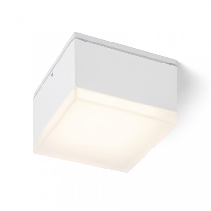 RENDL buiten lamp ORIN SQ plafondlamp wit Gesatineerd Acryl 230V LED 10W IP54 3000K R13628 1