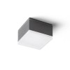 RENDL outdoor lamp ORIN SQ ceiling anthracite grey satinated acrylic 230V LED 10W IP54 3000K R13629 1