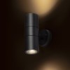 RENDL buiten lamp SORANO II wandlamp zwart Kunststof 230V LED GU10 2x8W IP44 R13634 2