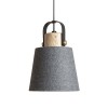 RENDL lámpara colgante CHOUPETTE colgante gris negruzco textil/madera 230V LED E27 11W R13650 2