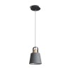 RENDL lámpara colgante CHOUPETTE colgante gris negruzco textil/madera 230V LED E27 11W R13650 4