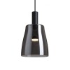 RENDL lámpara colgante BELLINI M LED colgante negro vidrio de color humo 230V LED 5W 30° 3000K R13652 5