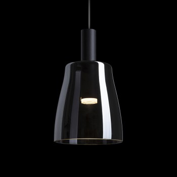 RENDL riippuvalaisin BELLINI M LED riippuvalaisin musta savuinen lasi 230V LED 5W 30° 3000K R13652 2