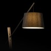 RENDL lámpara de pie DANTE suelo negro madera 230V LED E27 15W R13653 3