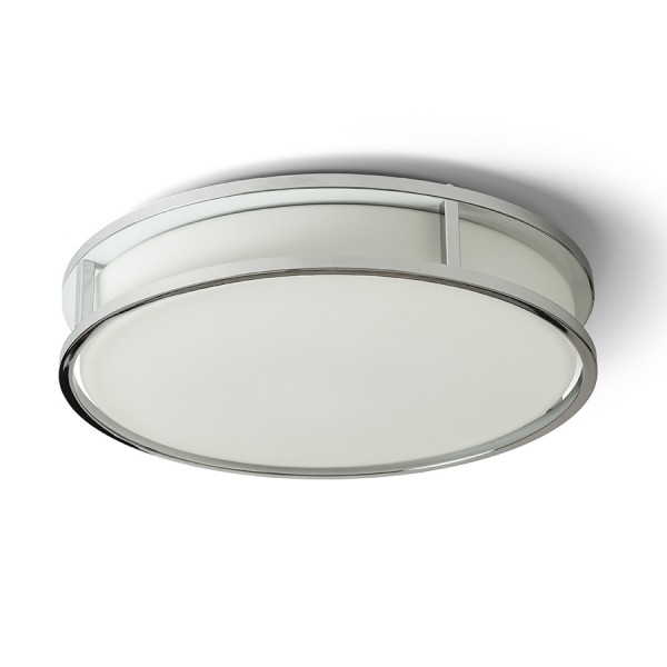 RENDL surface mounted lamp GRANDE LED 35 ceiling opal-colored glass/chrome 230V LED 24W IP44 3000K R13678 1