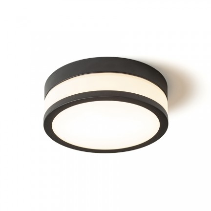 RENDL opbouwlamp CIRA LED 23 plafondlamp Opaalglas/Zwart 230V LED 12W IP44 3000K R13680 1