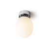 RENDL surface mounted lamp MERINGUE 16 ceiling opal-colored glass/chrome 230V LED E27 15W IP44 R13690 5