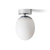 RENDL overflademonteret lampe MERINGUE 16 loft opalglas/krom 230V LED E27 15W IP44 R13690 2