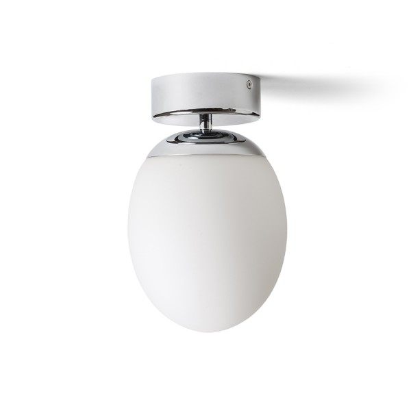 RENDL surface mounted lamp MERINGUE 16 ceiling opal-colored glass/chrome 230V LED E27 15W IP44 R13690 2
