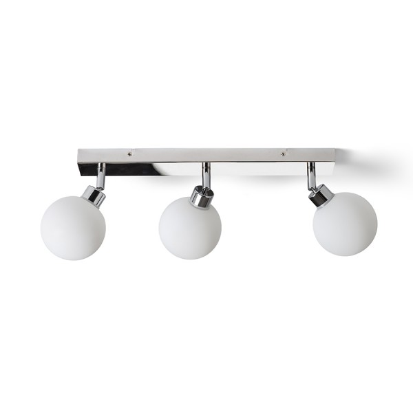 RENDL спот / луничка BOLLY III přisazená opálové sklo/chrom 230V LED G9 3x3W IP44 R13691 1