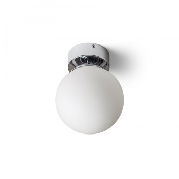RENDL pinta-asennettu valaisin BOLLY 17 katto opaalilasi/kromi 230V E27 15W IP44 R13693 2