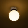 RENDL overflademonteret lampe BOLLY 17 loft opalglas/krom 230V LED E27 11W IP44 R13693 2