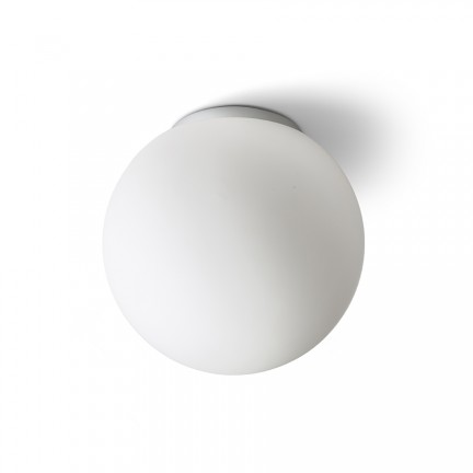 RENDL surface mounted lamp BOLLY 26 ceiling opal-colored glass/chrome 230V E27 15W IP44 R13694 1