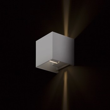 RENDL ulkotilan valaisin TITO SQ HIMM seinä valkoinen 230V LED 2x3W IP65 3000K R13738 6