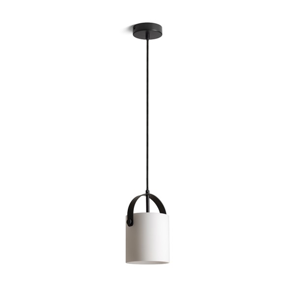 RENDL suspension JULIETTA 16 suspension verre opale coloré/noir 230V LED E27 15W R13752 1