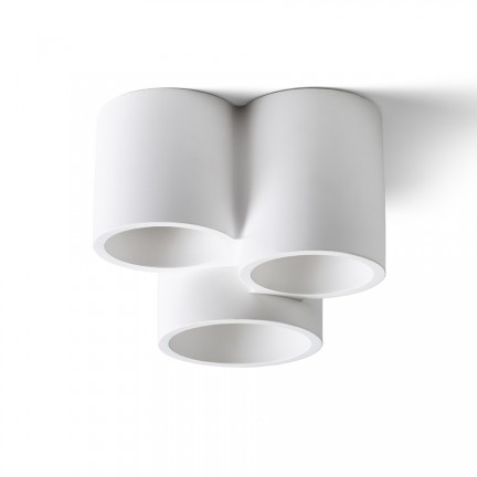 RENDL Deckenleuchte GINA III Deckenleuchte Gips 230V LED GU10 3x5W R13789 1