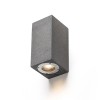 RENDL външна лампа KANE II nástěnná beton/dekor tmavý granit 230V LED GU10 2x5W IP65 R13794 3