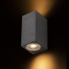 RENDL buiten lamp KANE II wandlamp Beton/donker graniet 230V LED GU10 2x5W IP65 R13794 3