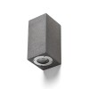RENDL външна лампа KANE II nástěnná beton/dekor tmavý granit 230V LED GU10 2x5W IP65 R13794 2