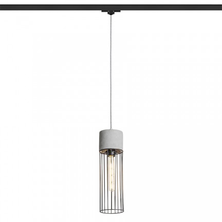 RENDL 3-fase stroomrailsysteem BURTON voor 3-f. stroomrails beton/zwart 230V LED E27 11W R13816 1