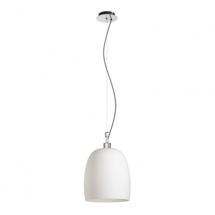 RENDL hanglamp COROA NEW 28 hanglamp Opaalglas/Chroom 230V E27 53W R13824 1