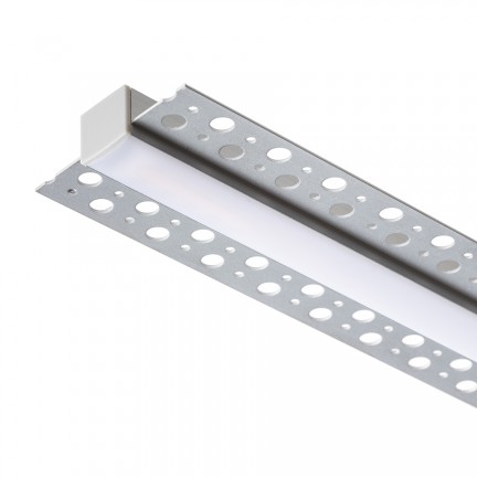 RENDL LED-Streifen LED PROFILE B Einsenkung 1m Aluminium/milchfarbenes Acryl R13865 1